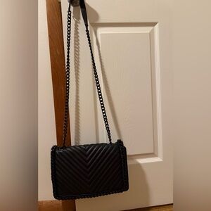 Aldo Black Chevron Crossbody Bag